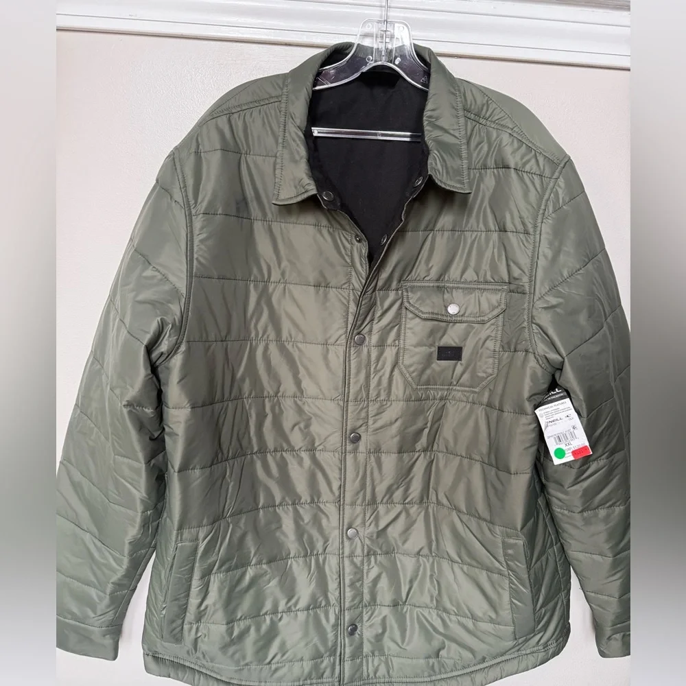 NWT O’Neill Zephyr reversible men’s olive coat jacket XXL